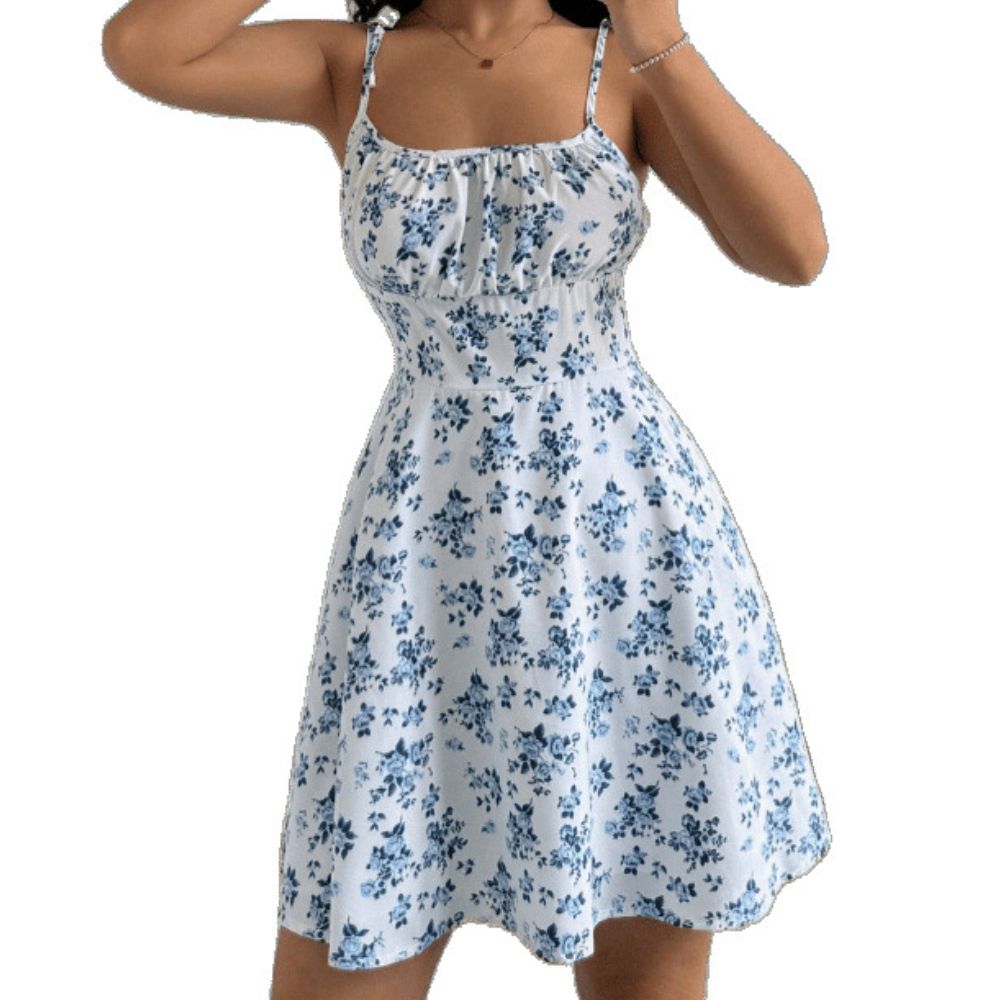 VestidoFemininoCurtoFloraldeVerao5 Vestido Feminino Curto Floral de Verão - Imagem 1